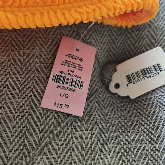 NWT Ardene Swim Bright Orange Textured Bikini Set - Picture 9 of 9